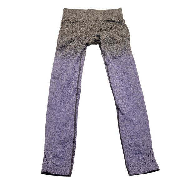 Gymshark Womens Seamless Ombre Leggings Gray & Purple Size S‎ - Picture 1 of 6